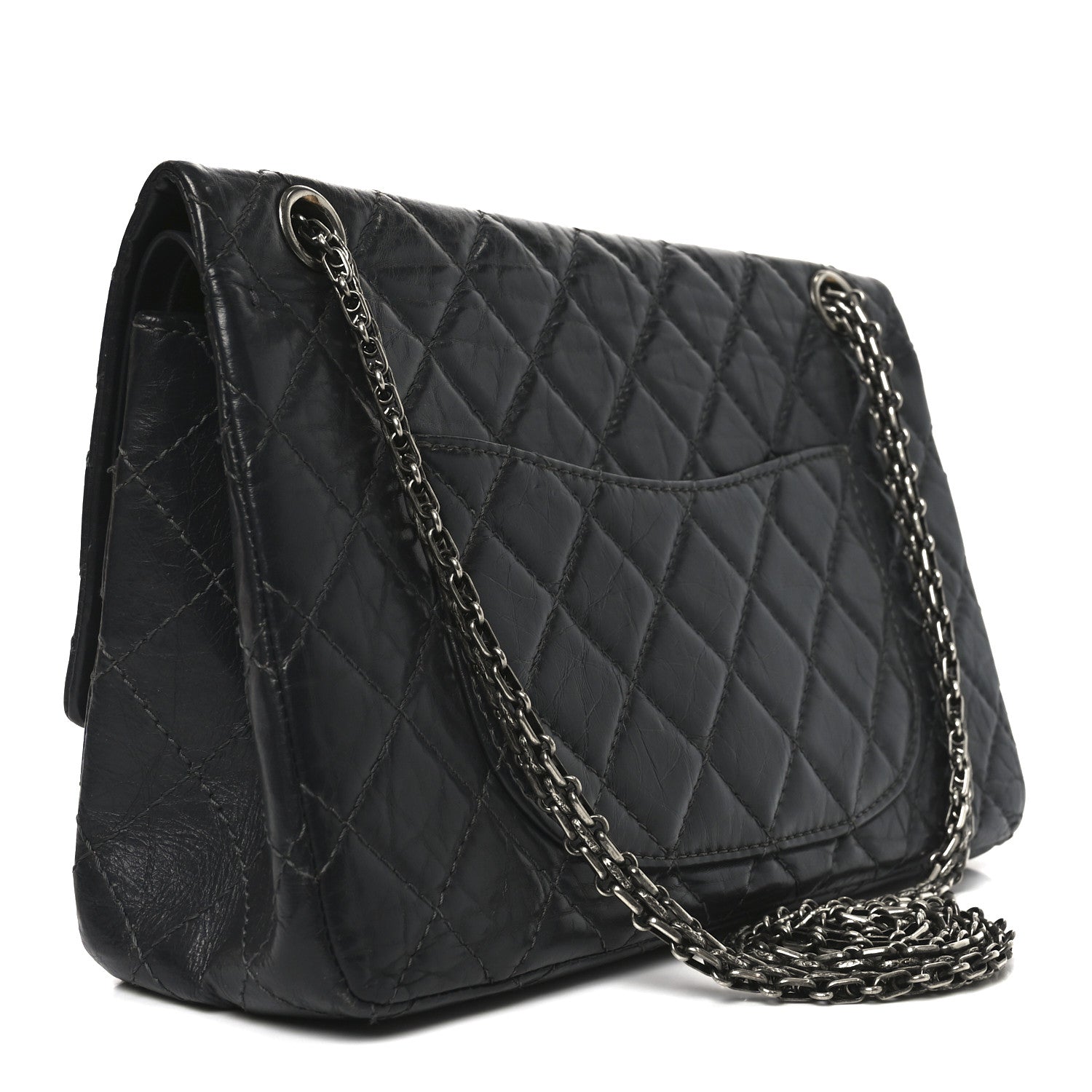 Aged Calfskin Quilted 2.55 Reissue 226 Flap Grey