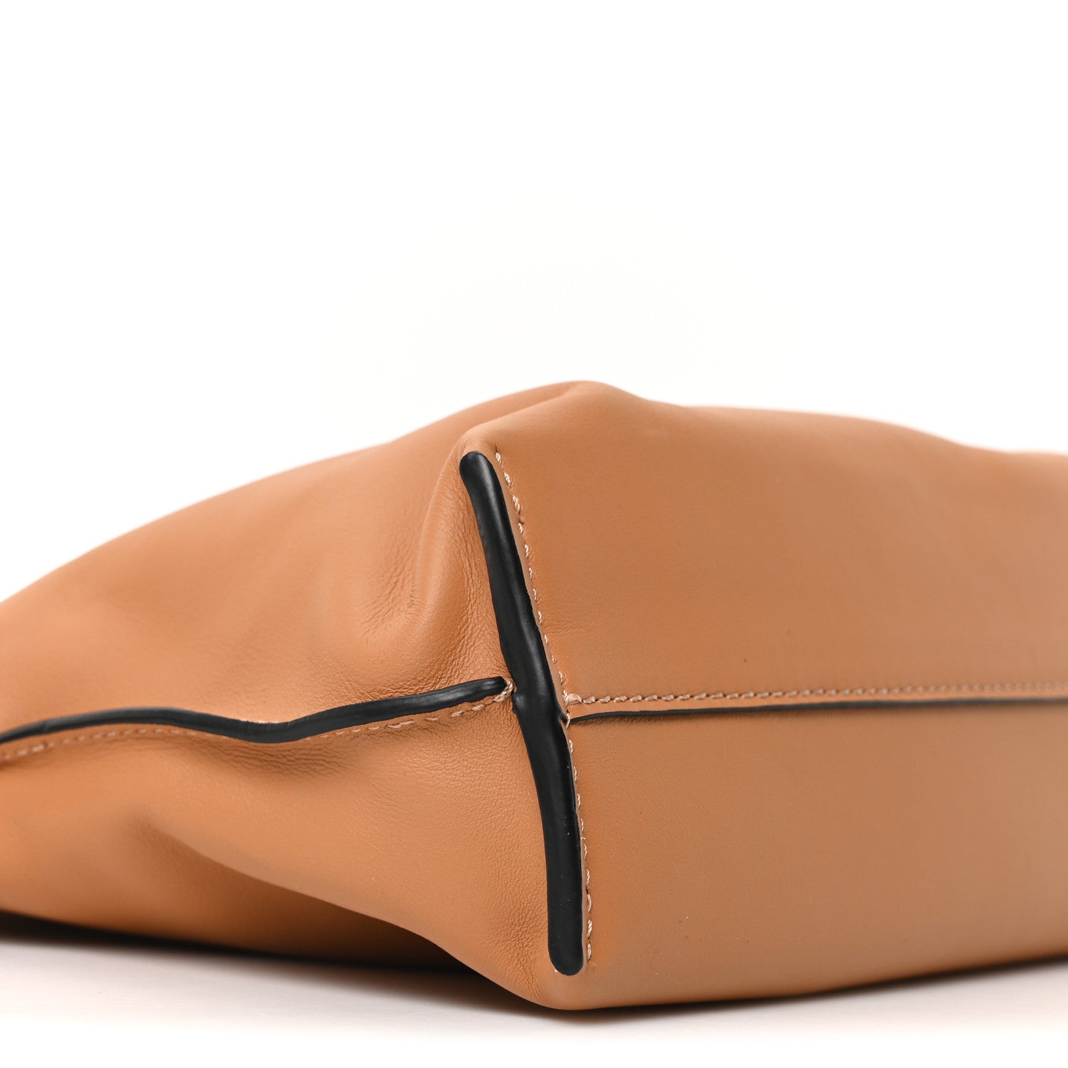 Nappa Calfskin Medium Flamenco Knot Clutch Warm Desert