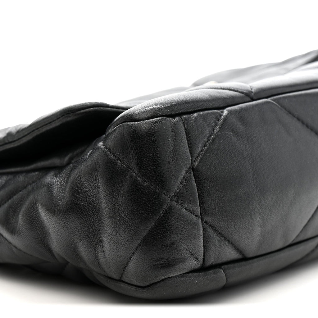 Lambskin Quilted Medium Chanel 19 Flap Black
