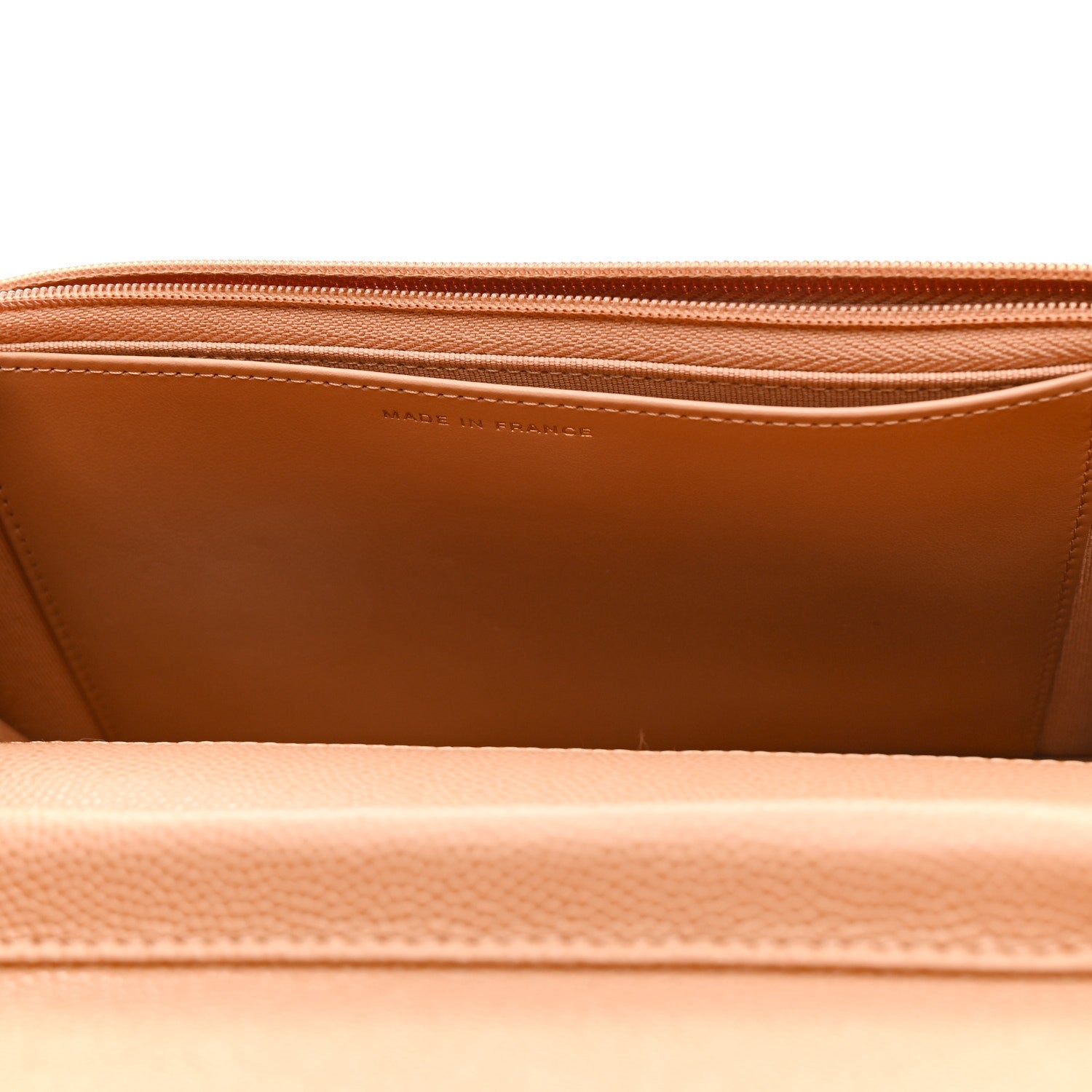 Caviar Quilted Wallet on Chain WOC Dark Beige