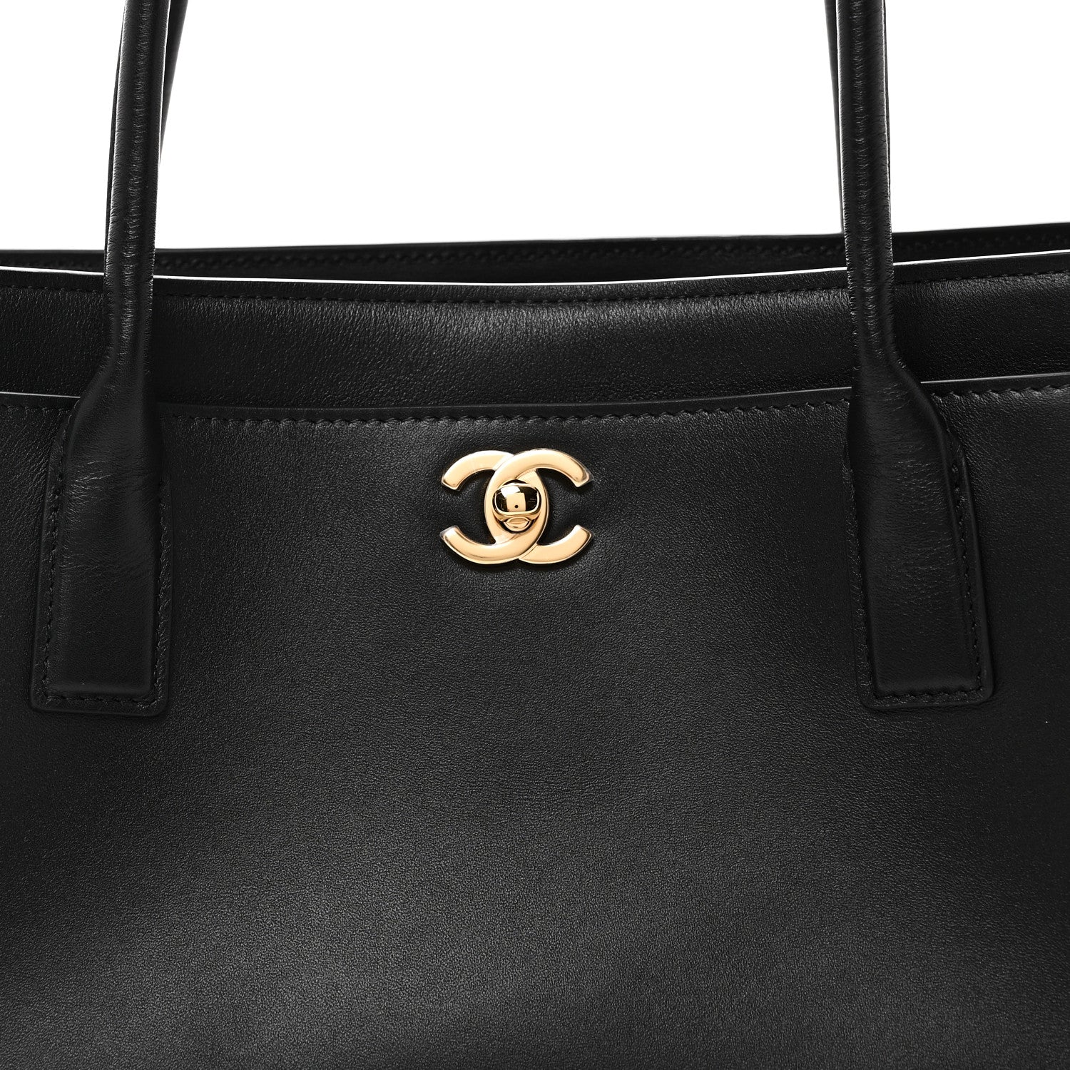 Calfskin Archetype Small Shopping Tote Black