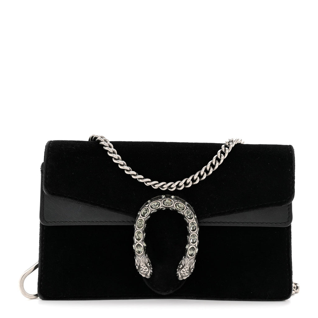 Velvet Super Mini Dionysus Shoulder Bag Black