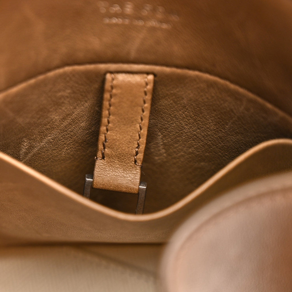 Polished Saddle Calfskin Soft Margaux 10 Bag Mouse Grey