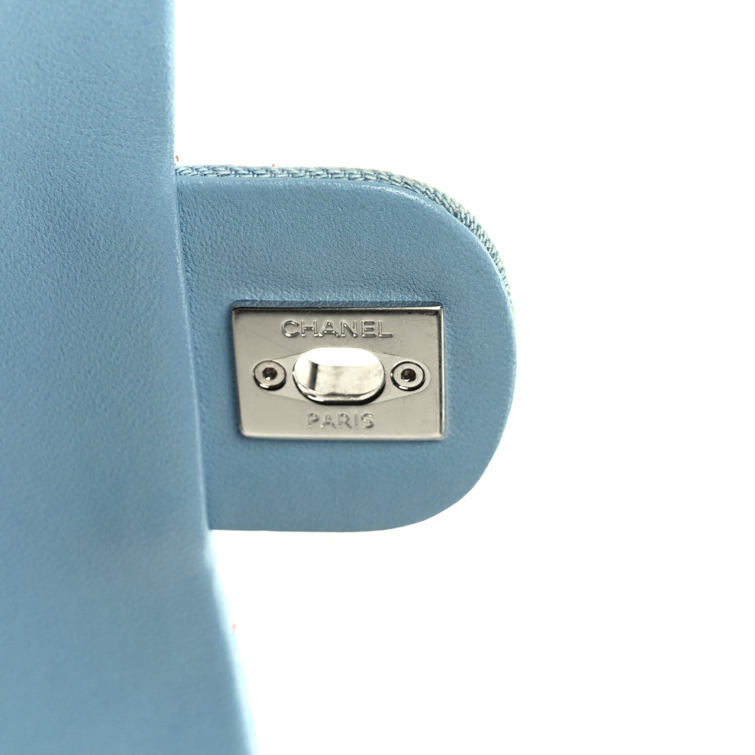 Denim Strass Evening Flap Bag Blue