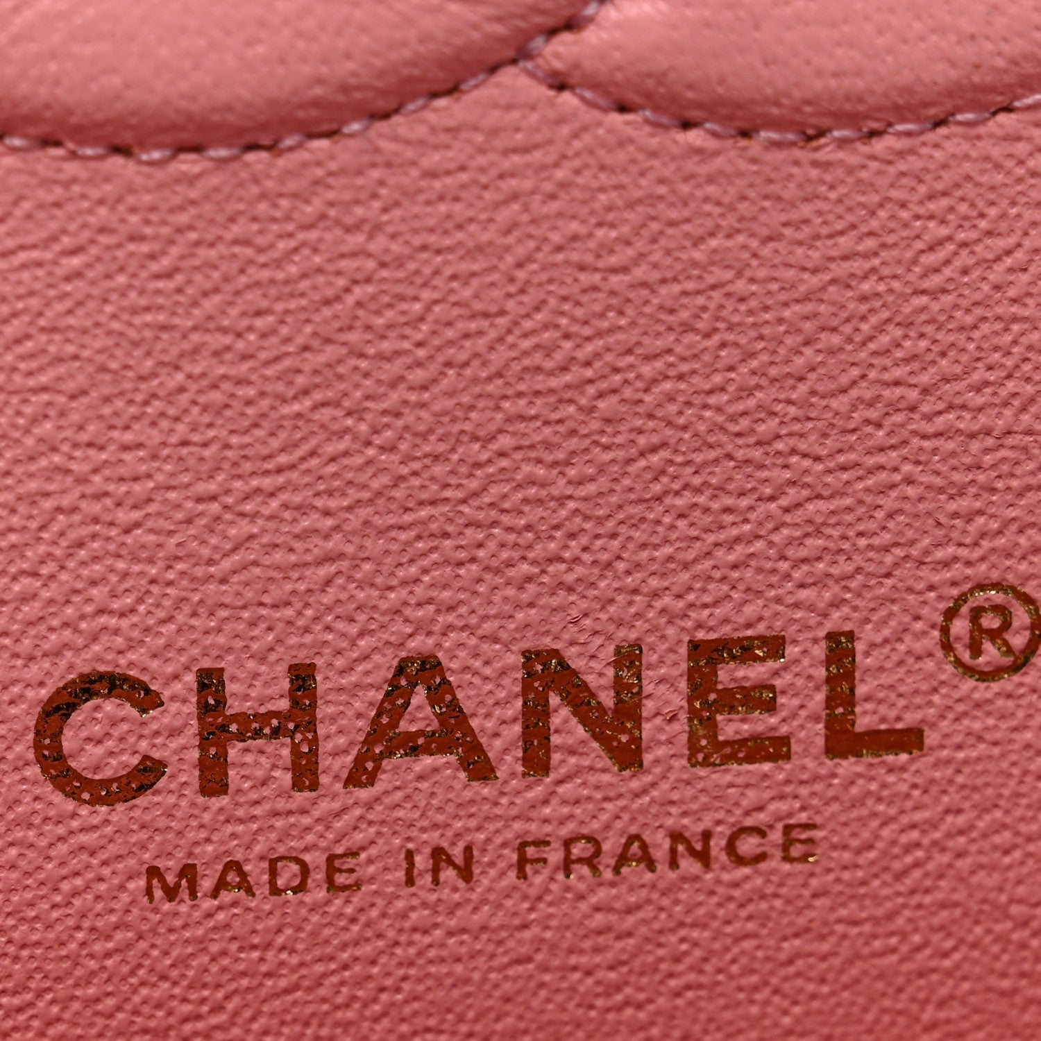 Caviar Flat Chevron Quilted Medium Double Flap Pink