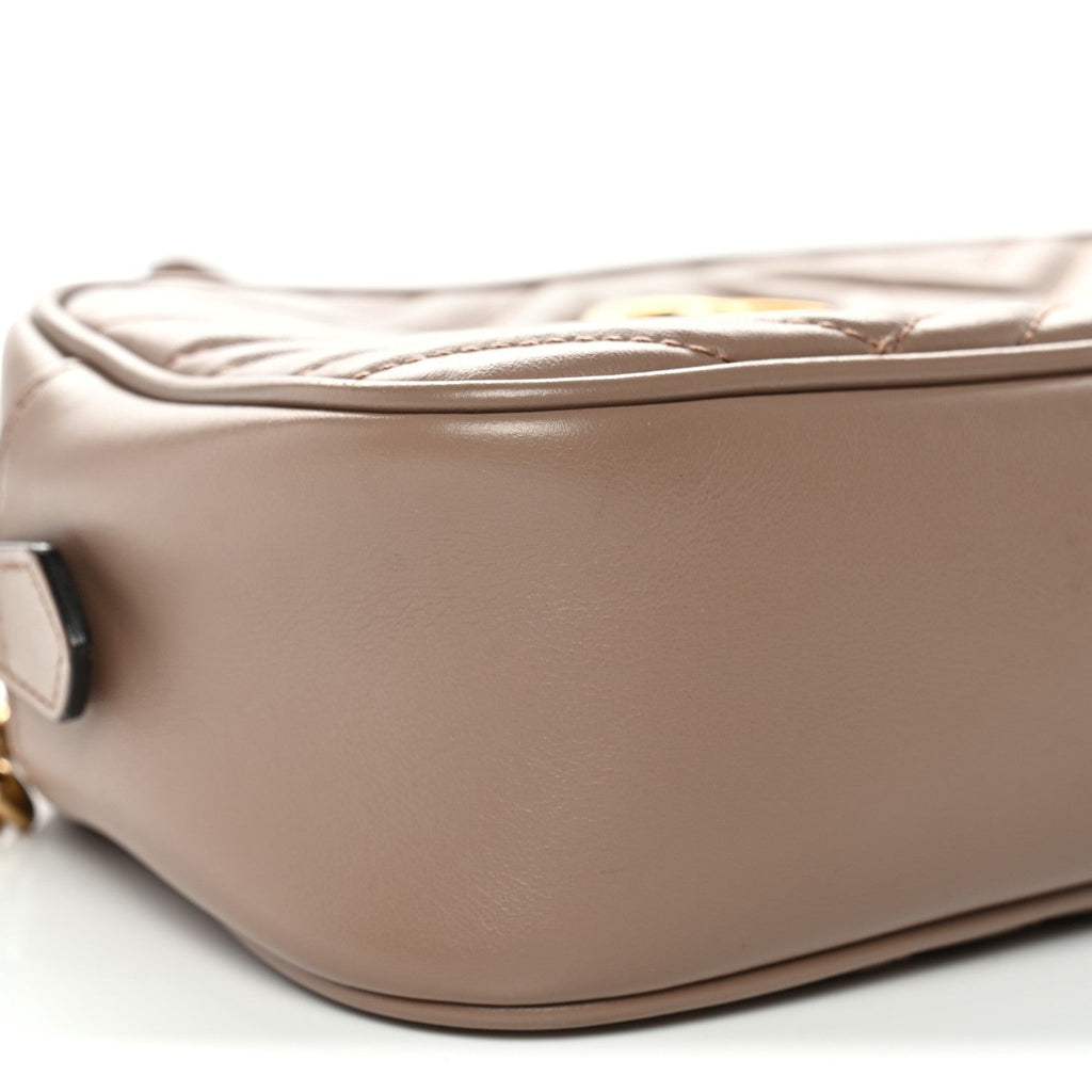 Calfskin Matelasse Small GG Marmont Chain Shoulder Bag Porcelain Rose