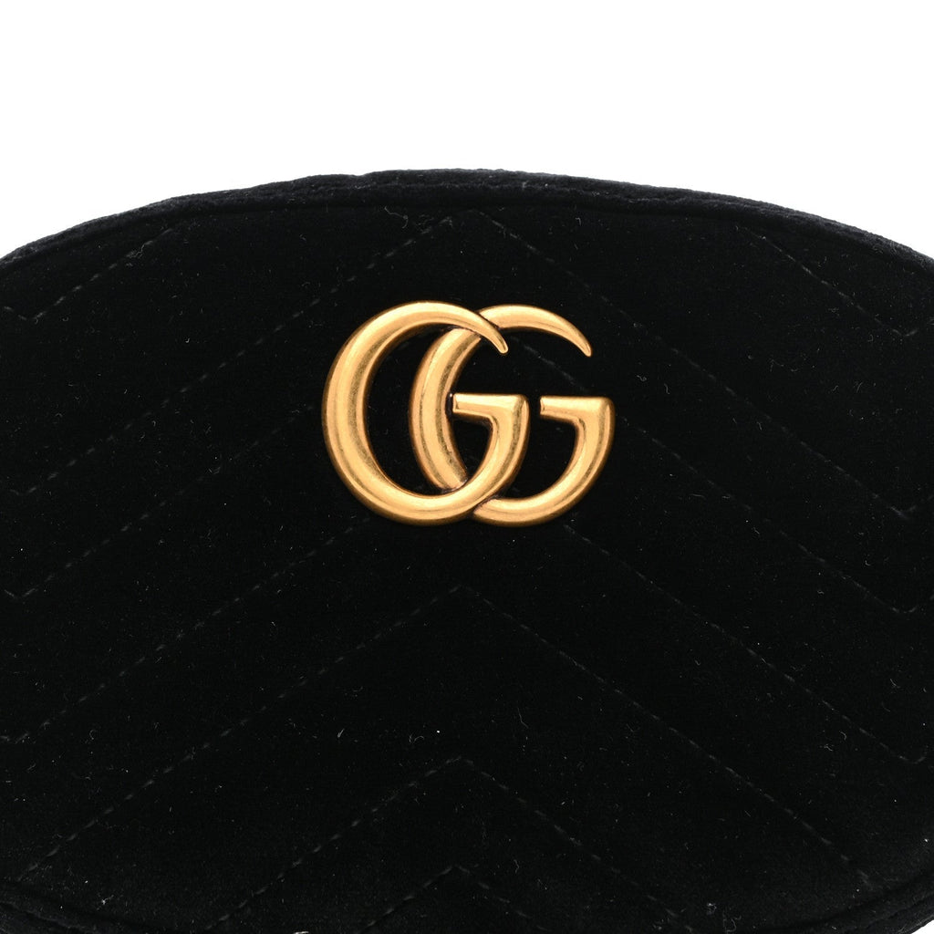 Velvet Matelasse GG Marmont Belt Bag 75 30 Black