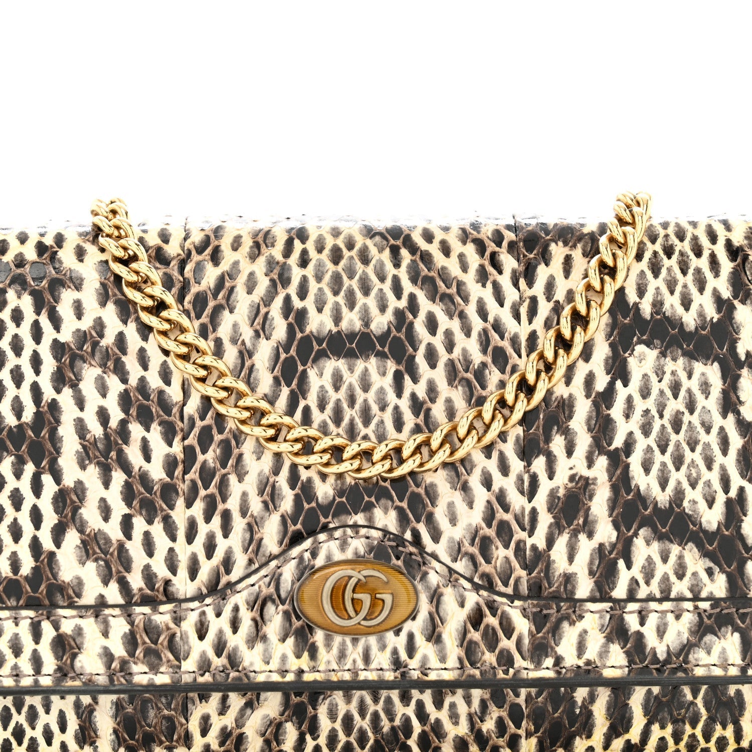 Snakeskin GG Ophidia Wallet On Chain Roccia