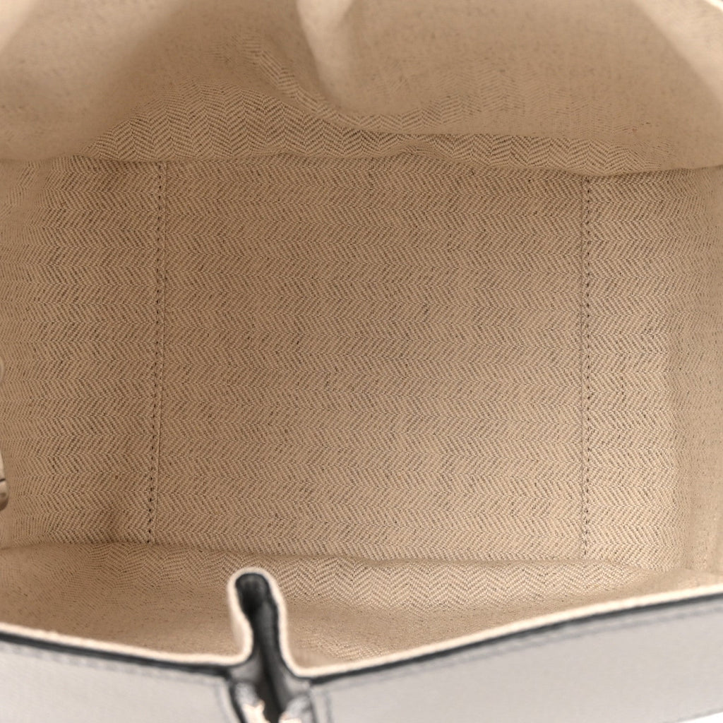 Grained Calfskin Mini Hammock Shoulder Bag Pearl Grey