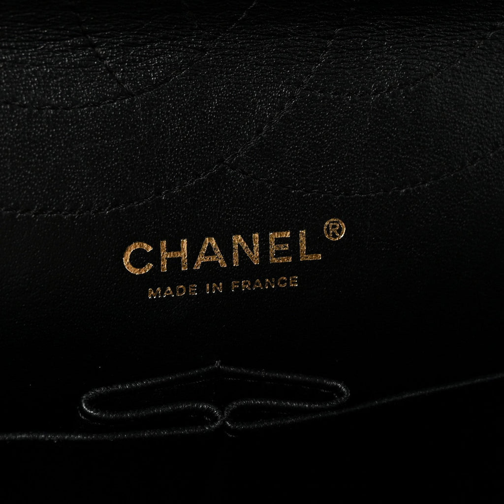 Aged Calfskin Quilted 2.55 Reissue 227 Flap Black