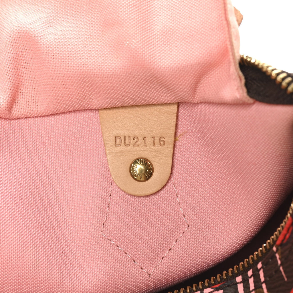 Monogram Jungle Dots Speedy 30 Sugar Pink Poppy