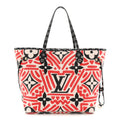 Monogram Giant Crafty Neverfull MM Creme Rouge Black