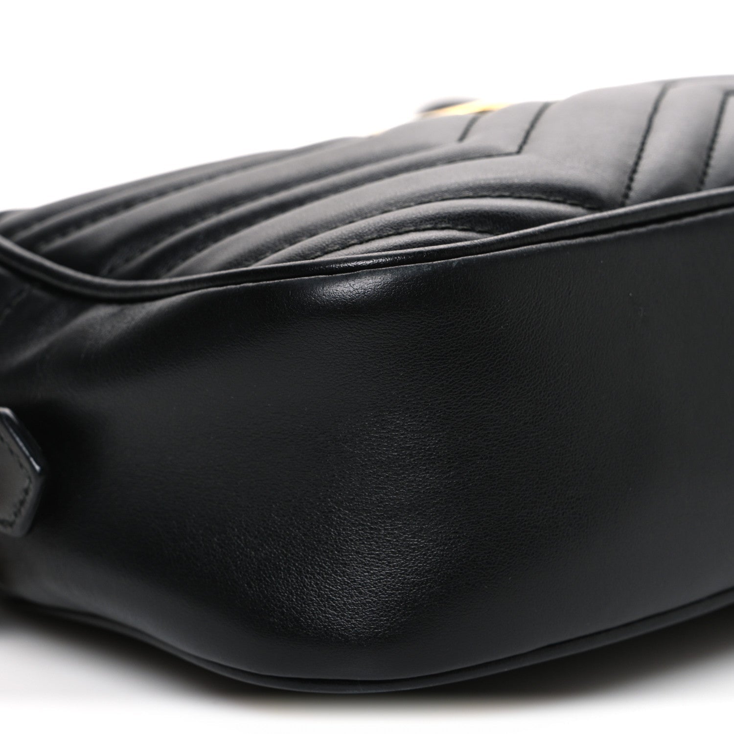 Calfskin Matelasse Small GG Marmont Chain Shoulder Bag Black