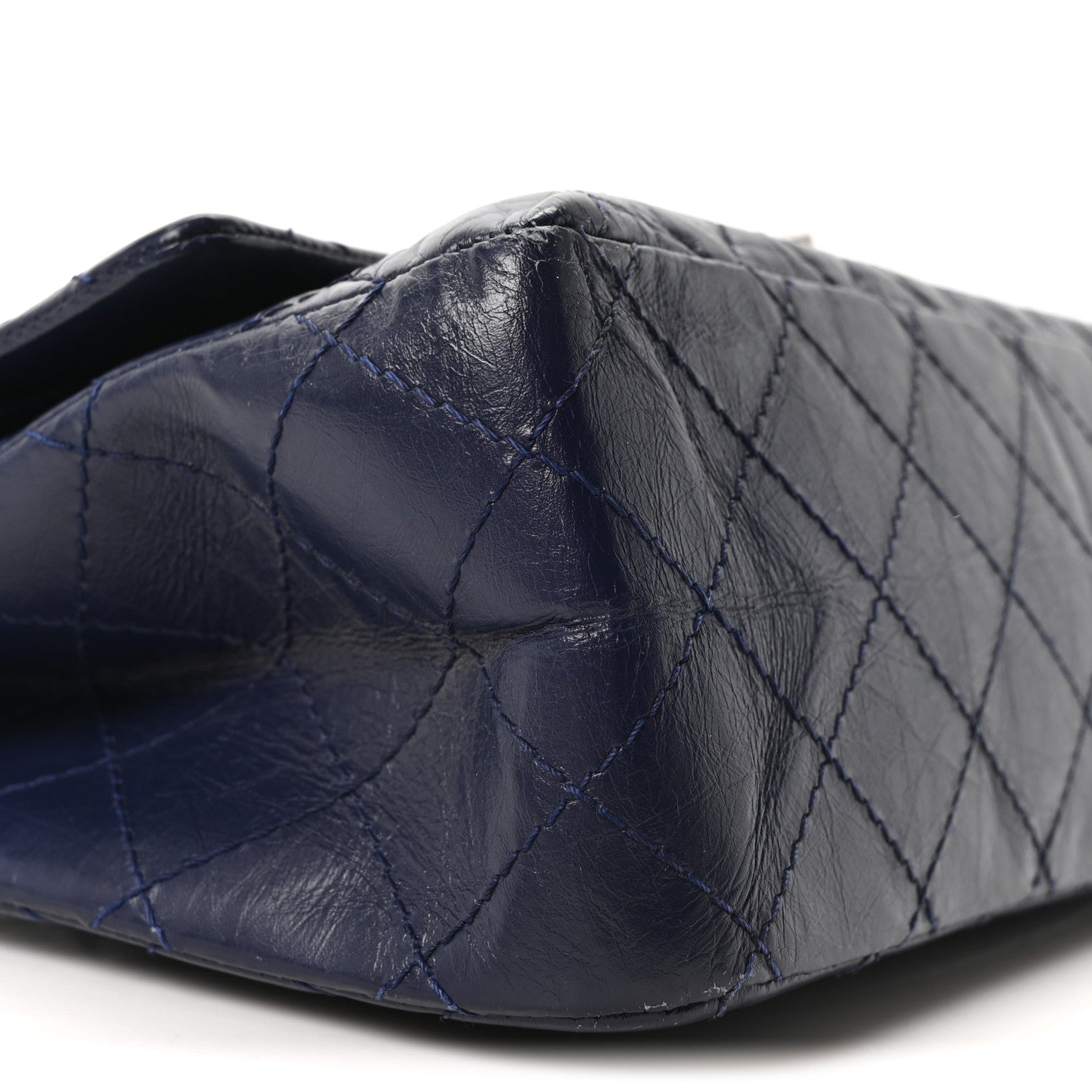 Aged Calfskin Quilted 2.55 Reissue 226 Flap Dark Blue