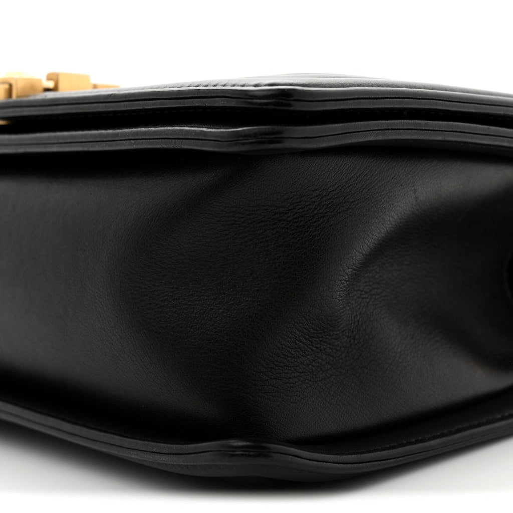 Calfskin Quilted Medium Boy Flap Black