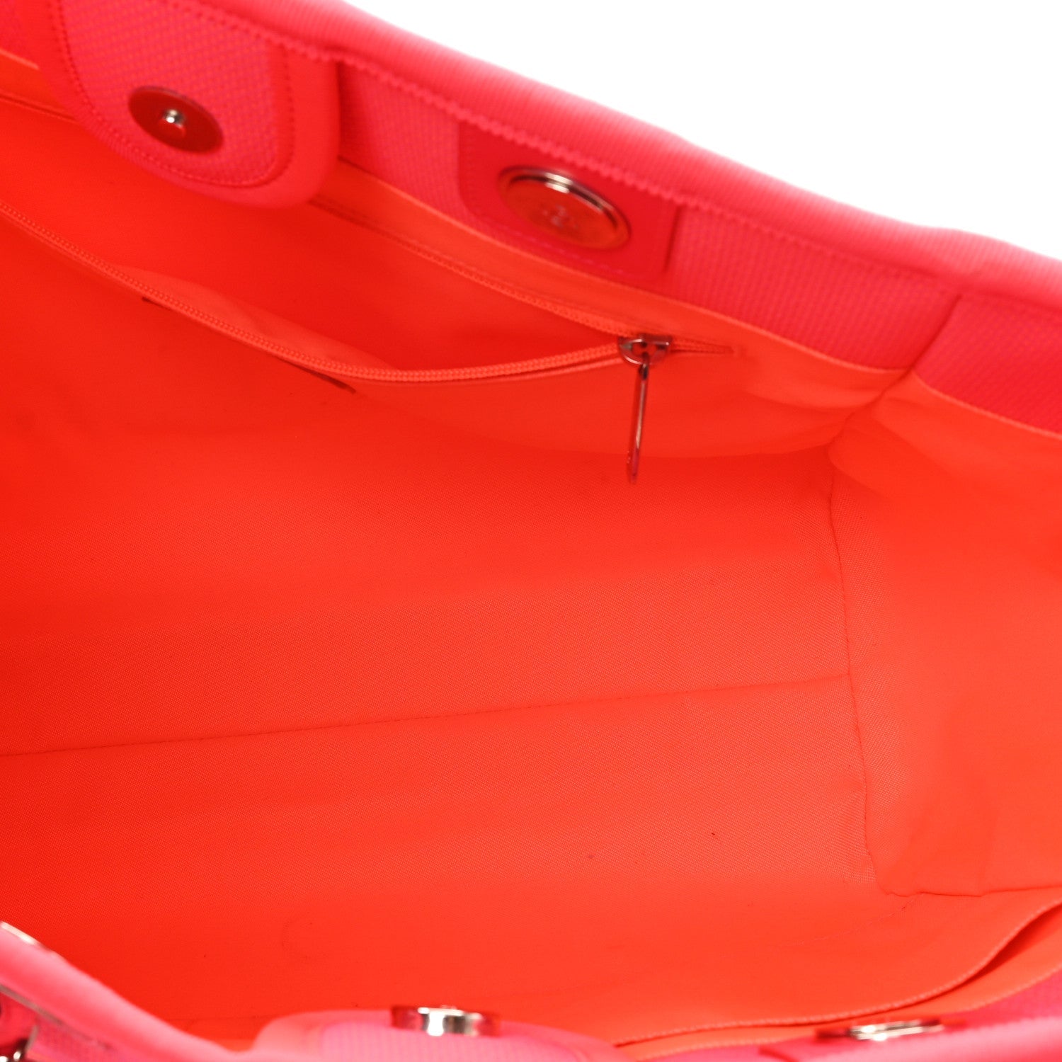 Mixed Fibers Calfskin Medium Deauville Tote Pink Orange