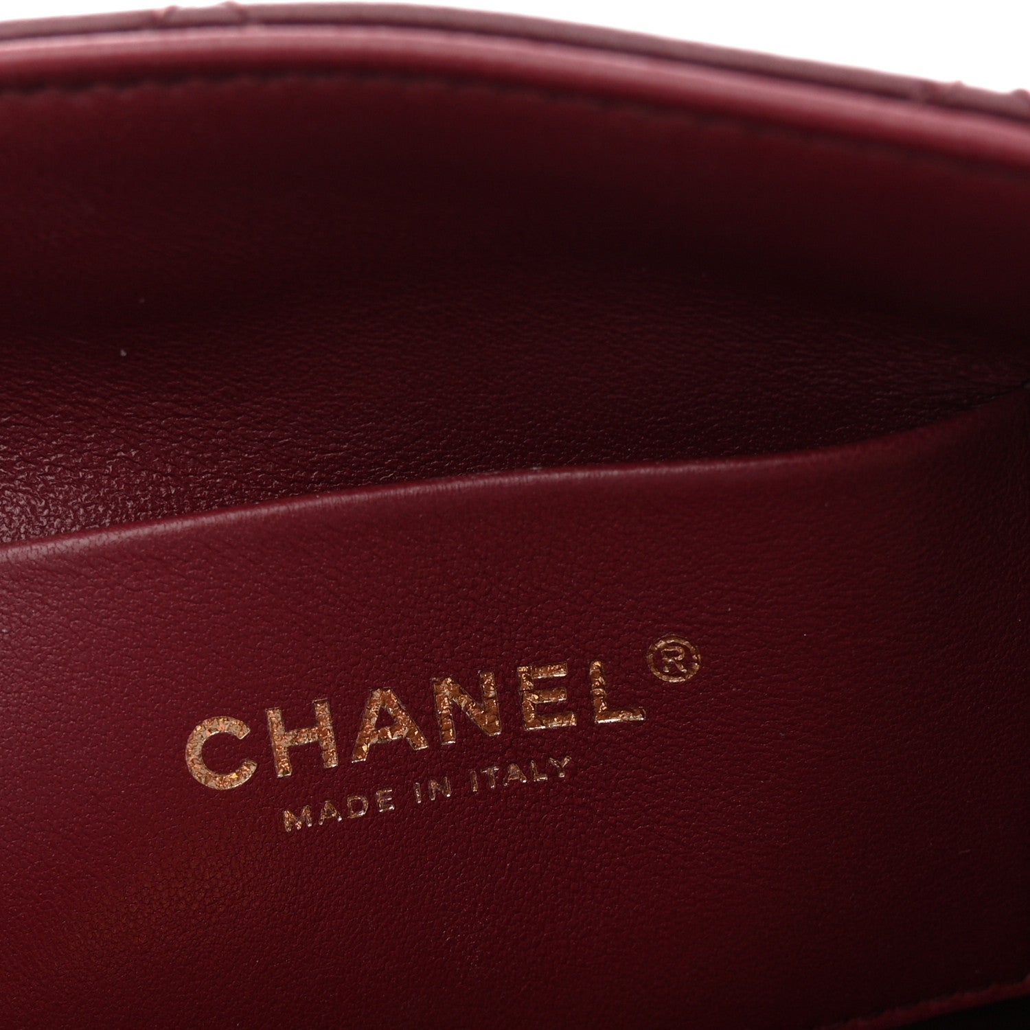 Lambskin Quilted Small Eyes On You Shopping Bag Dark Burgundy