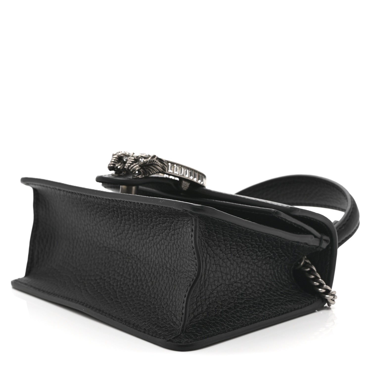 Dollar Calfskin Crystal Mini Dionysus Top Handle Bag Black Crystal