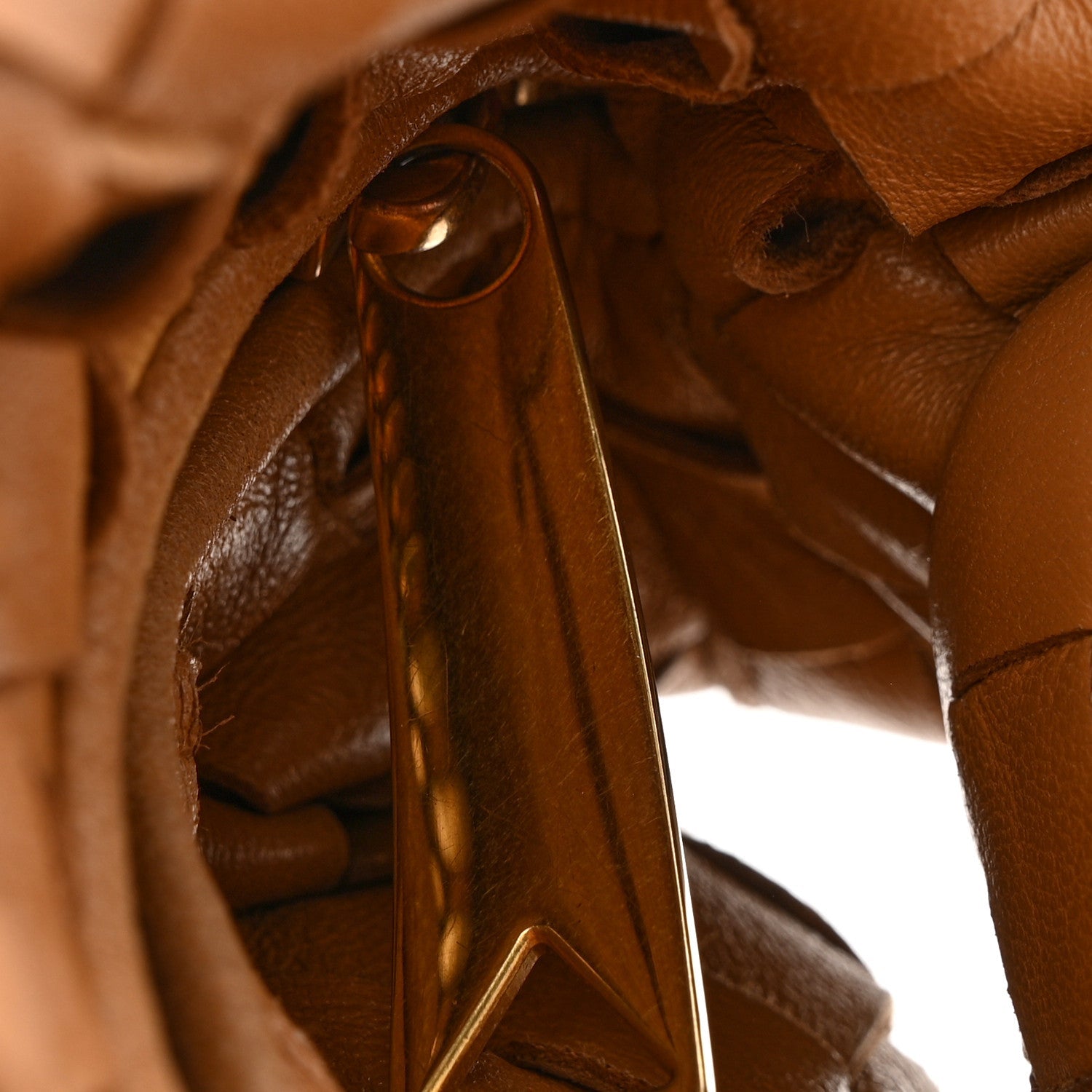 Nappa Intrecciato Teen Jodie Hobo Caramel