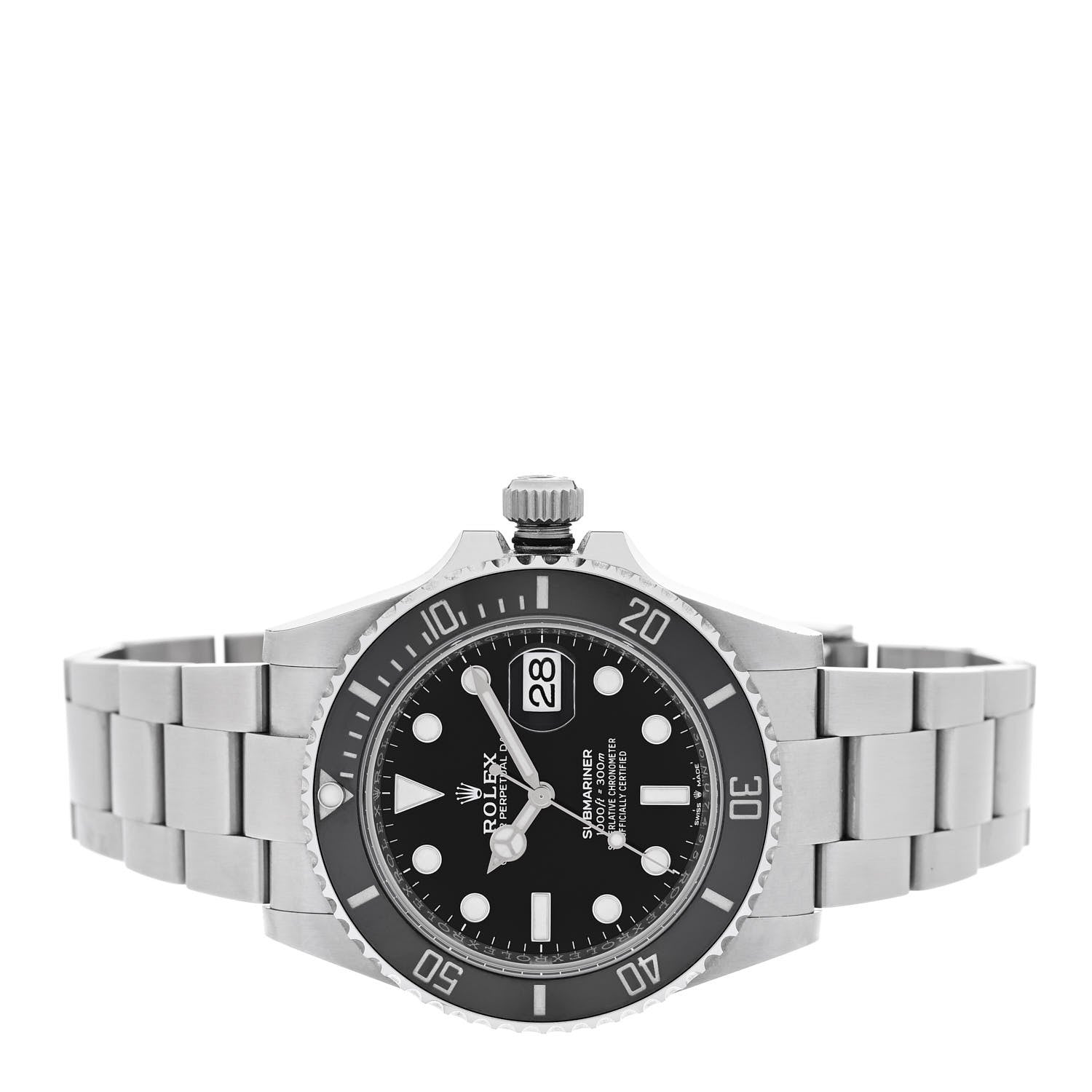 Stainless Steel 41mm Oyster Perpetual Submariner Date Watch Black 126610LN