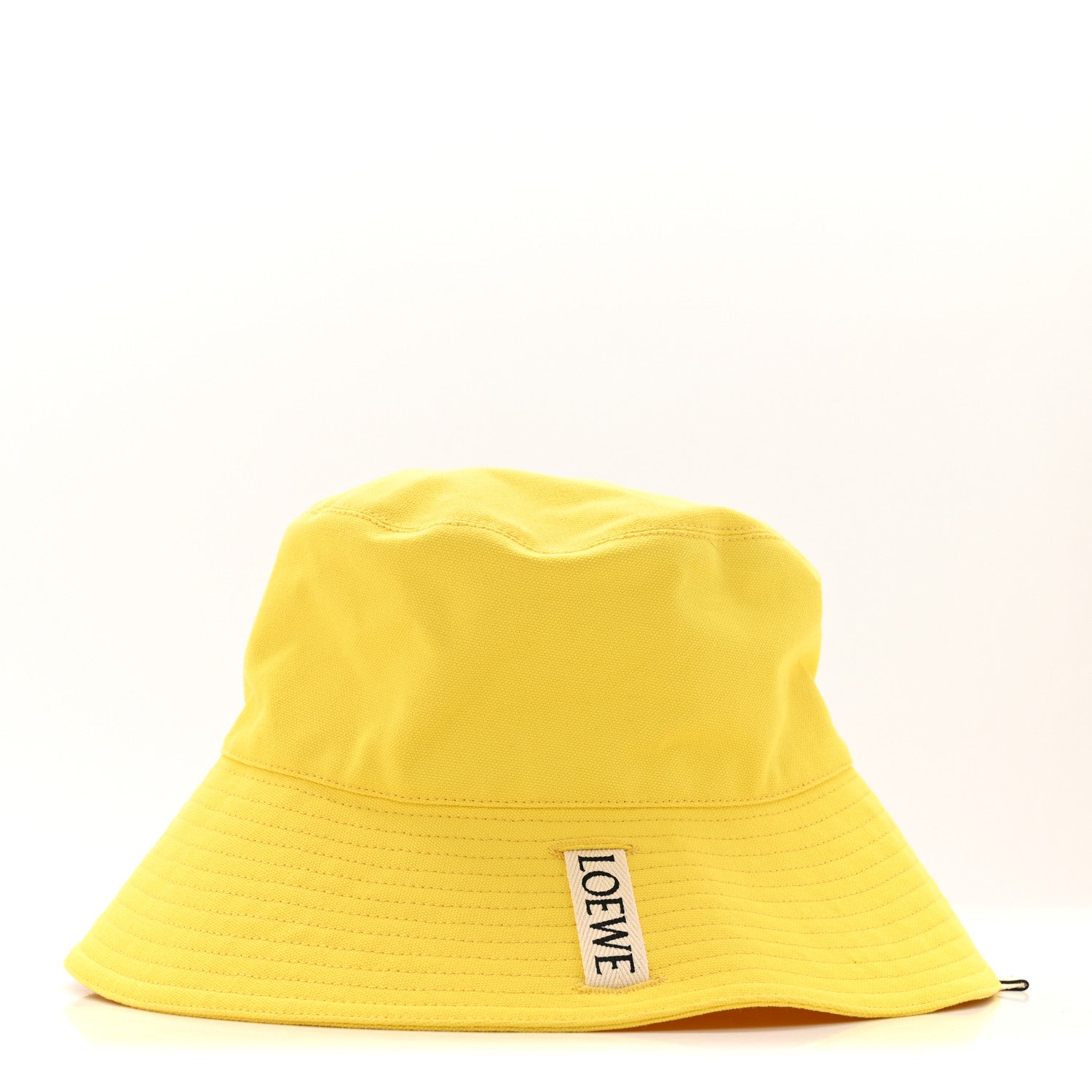 Canvas Calfskin Fisherman Bucket Hat 59 Yellow