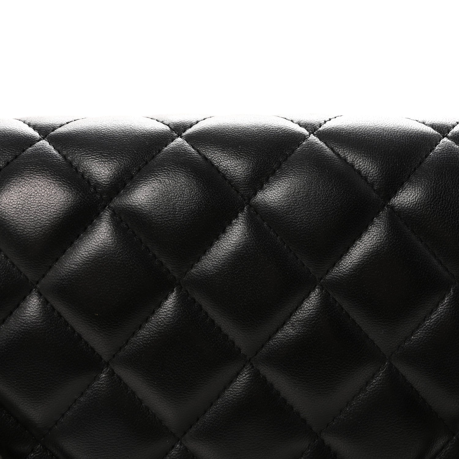 Lambskin Quilted Maxi Double Flap Black