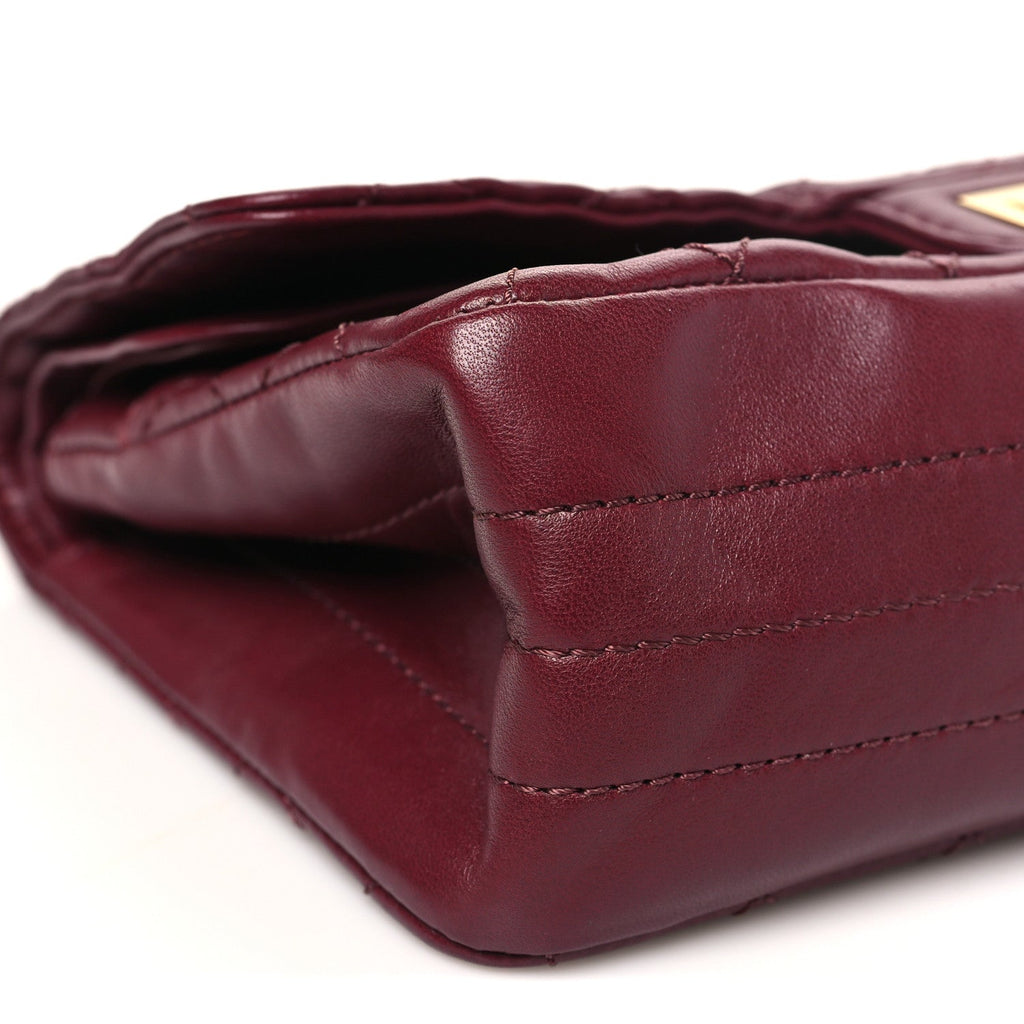 Lambskin Quilted Crush 2.55 Reissue 225 Flap Dark Burgundy