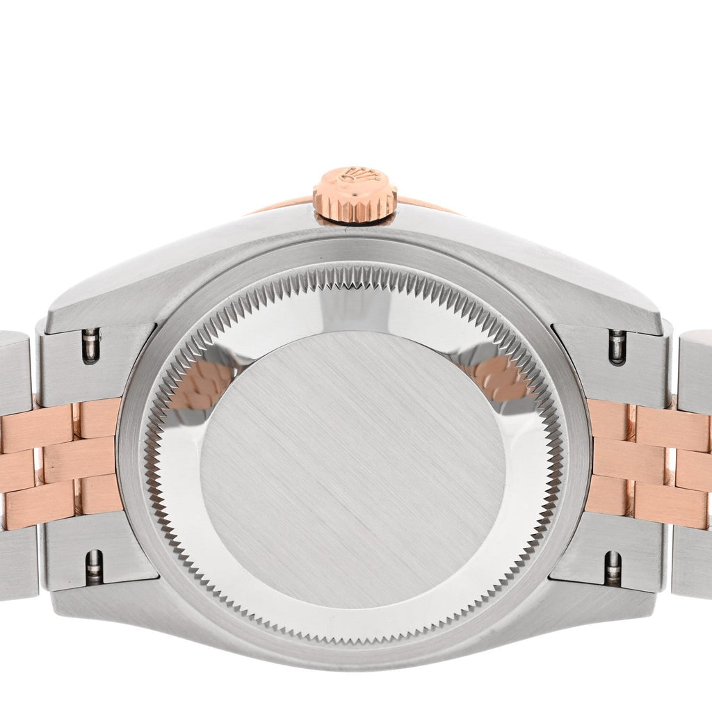 Stainless Steel 18K Everose Gold 36mm Oyster Perpetual Wimbledon Datejust Watch Slate 126231