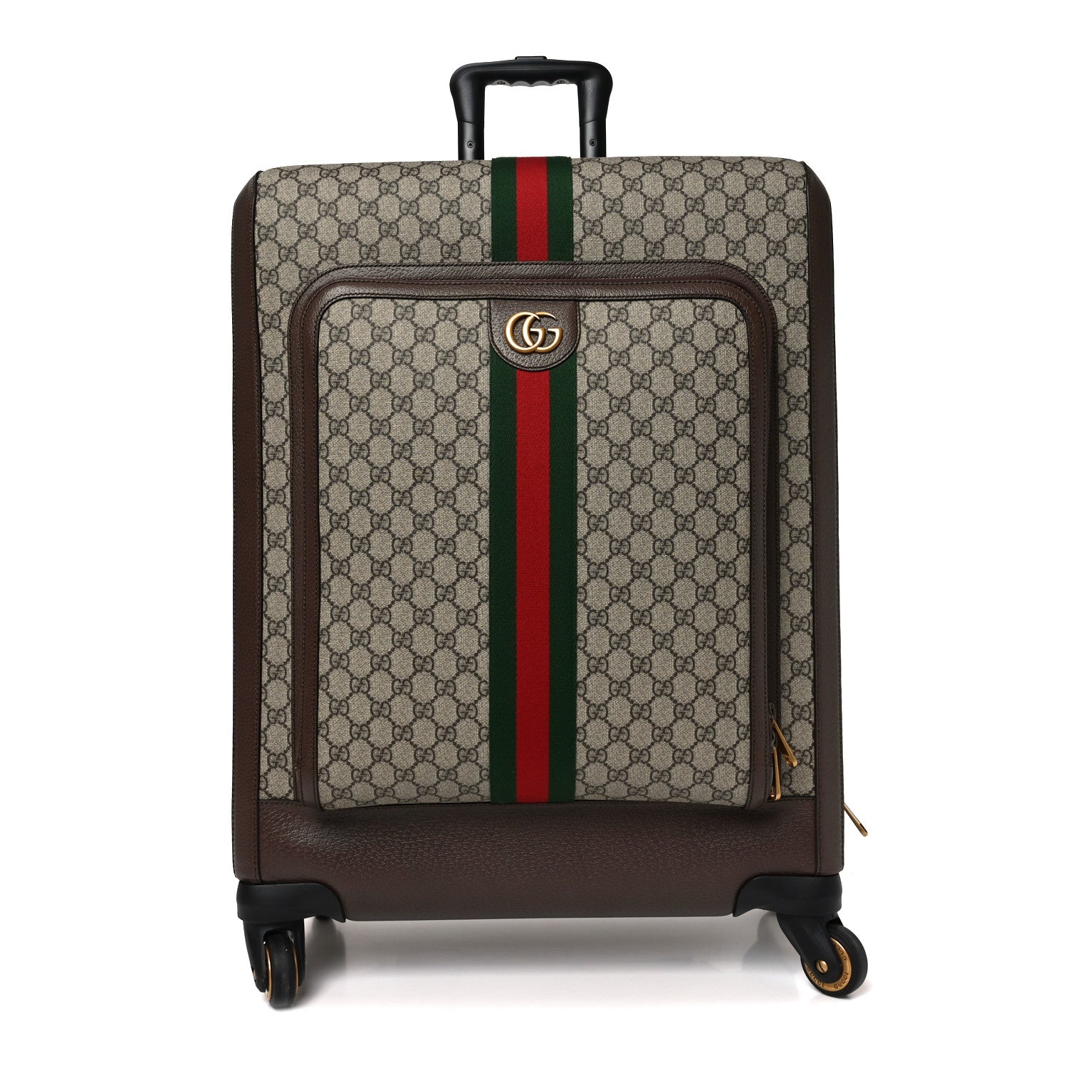 GG Supreme Monogram Web Medium Savoy Trolley Beige Ebony