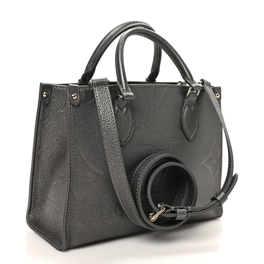 Metallic Empreinte Monogram Giant Onthego PM Gun Metal