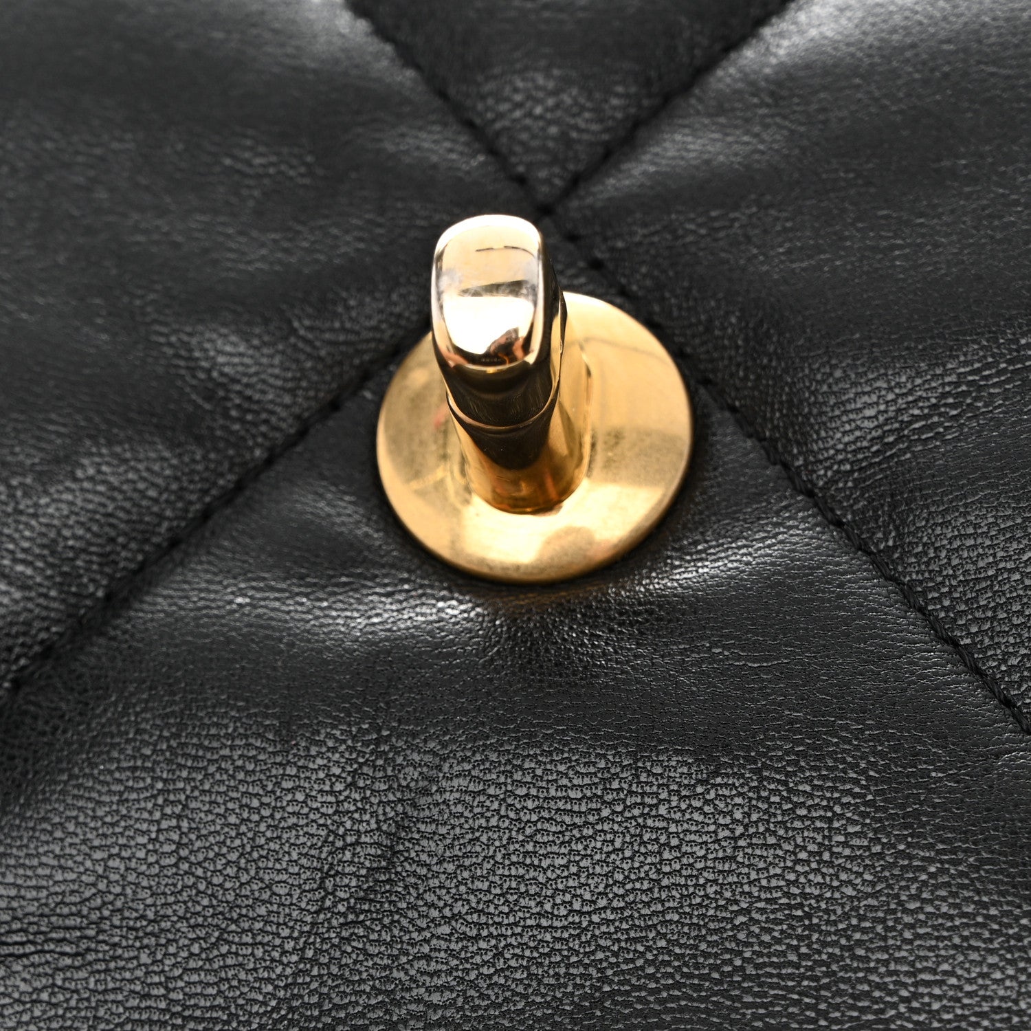 Shiny Goatskin Quilted Large Chanel 19 Flap Black