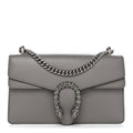Pebbled Calfskin Small Dionysus Shoulder Bag Dusty Grey