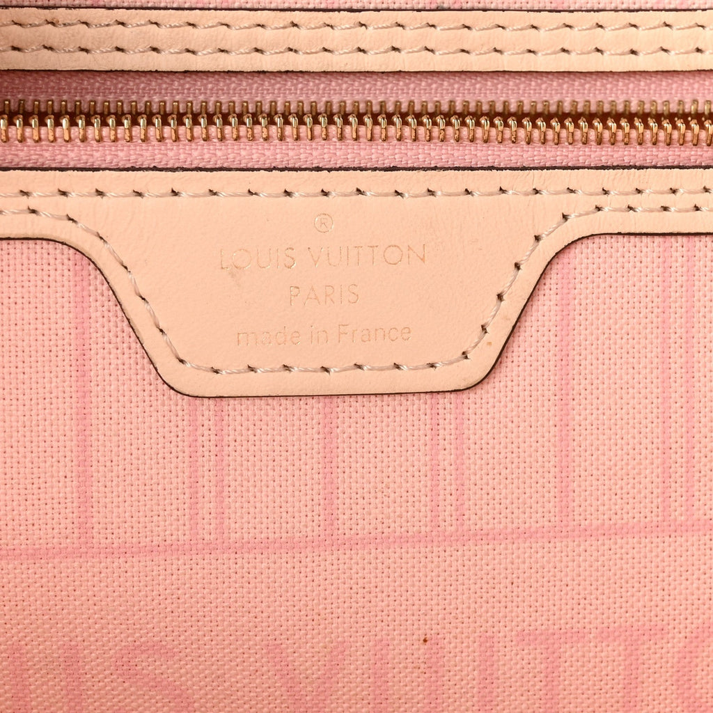 Damier Azur Braided Neverfull MM Pink