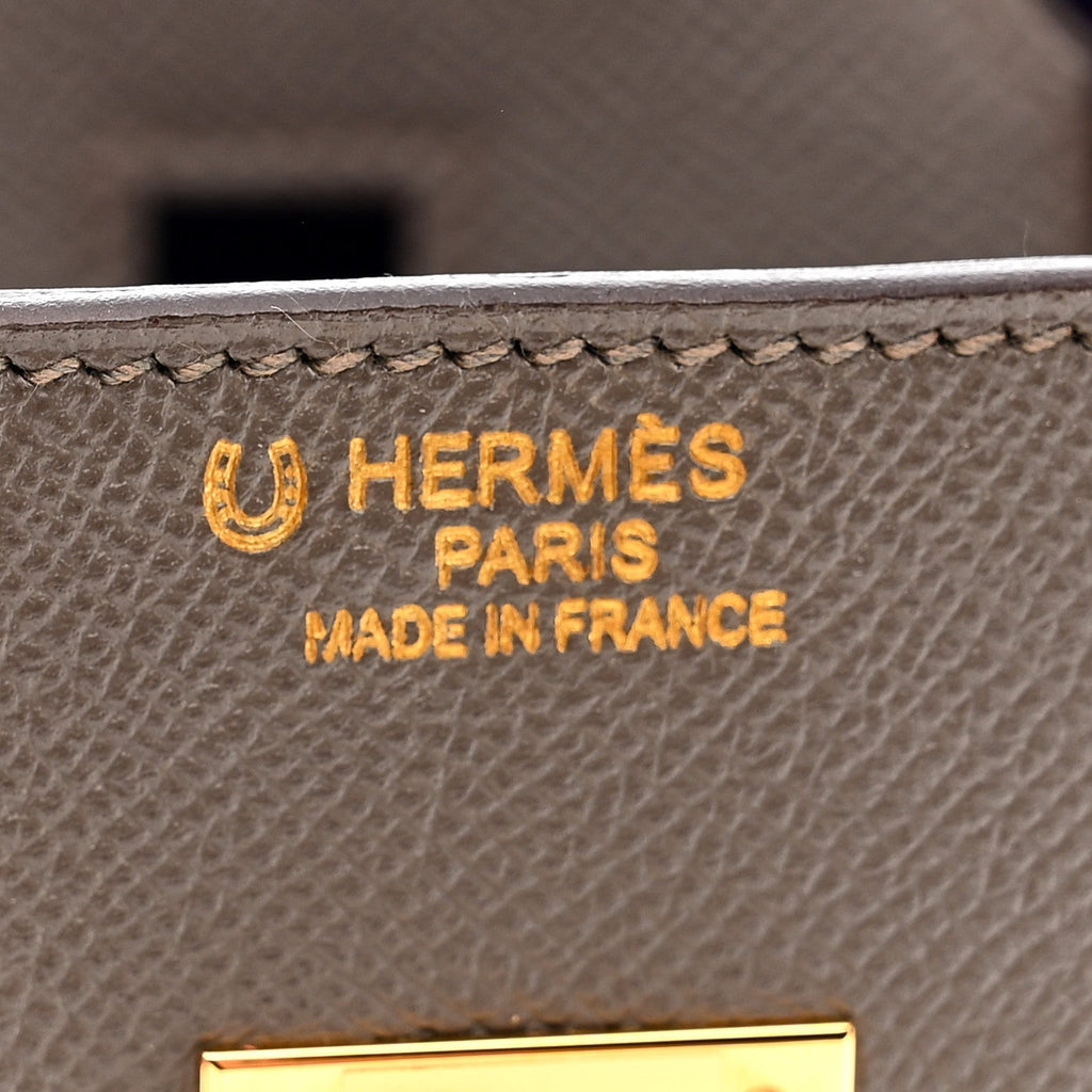 Epsom Bi-Color Horseshoe Birkin 35 Etain Crocus