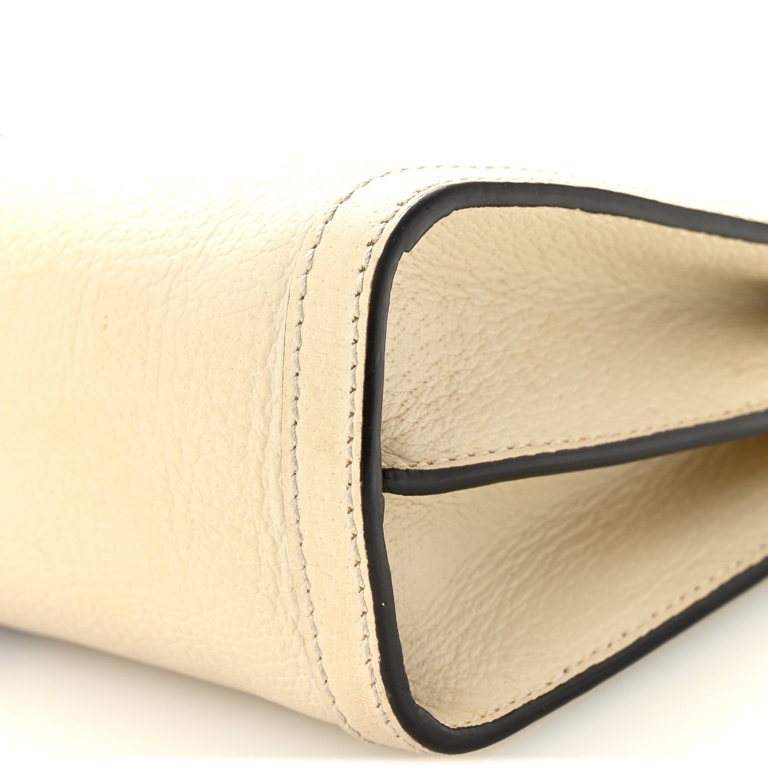 Textured Calfskin Web Small Ophidia Chain Shoulder Bag Mystic White