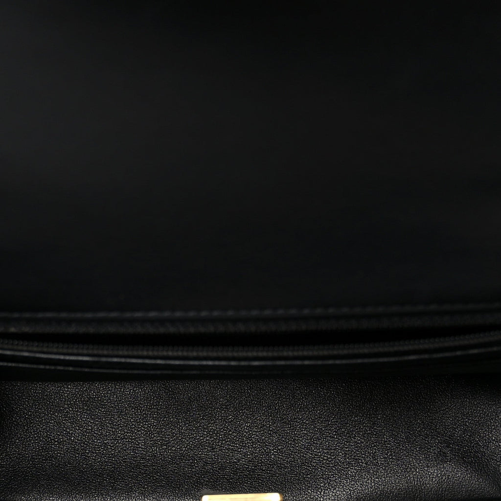 Lambskin Quilted Mini Rectangular Flap Black
