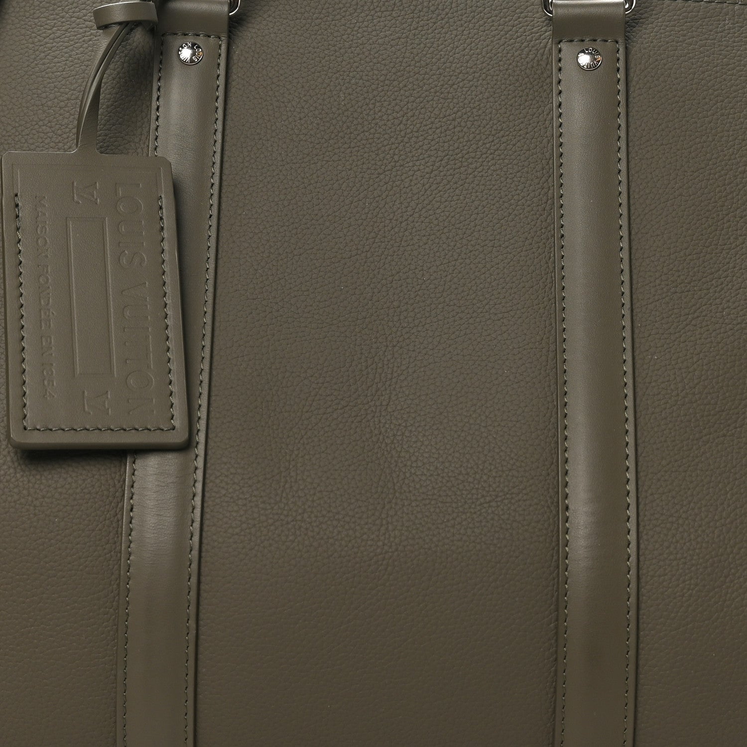 Grained Calfskin Aerogram Keepall Bandouliere 50 Khaki