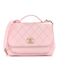 Caviar Quilted Medium Business Affinity Flap Light Pink
