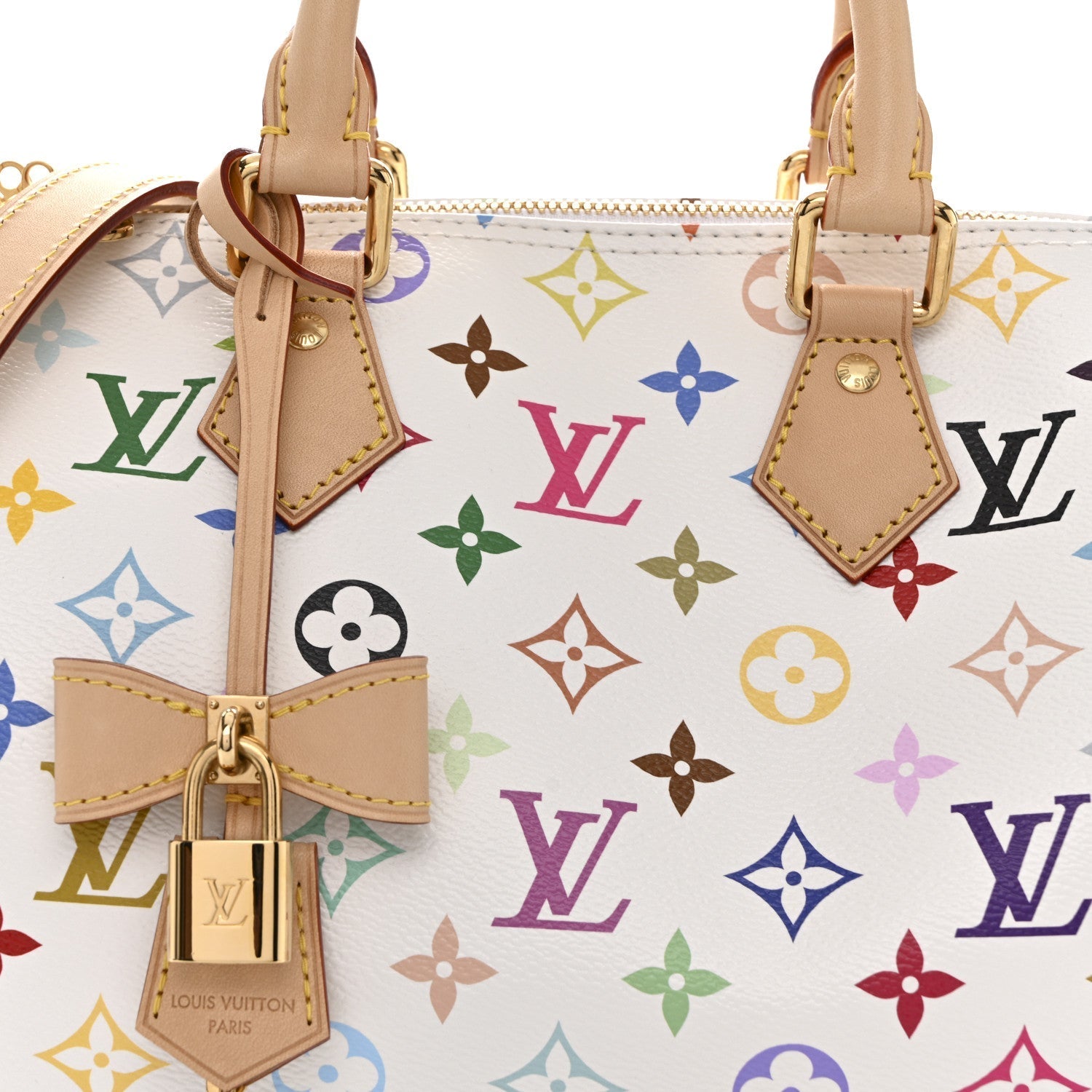 LV X TM Monogram Multicolor Speedy Bandouliere 25 White