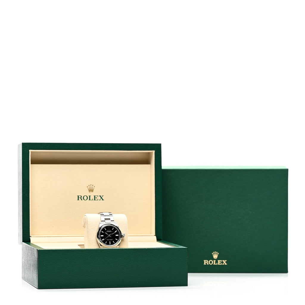 Stainless Steel 31mm Oyster Perpetual Watch Bright Black 277200