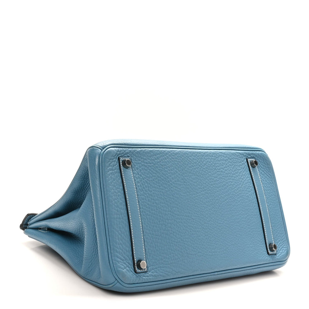 Taurillon Clemence Birkin 35 Blue Jean