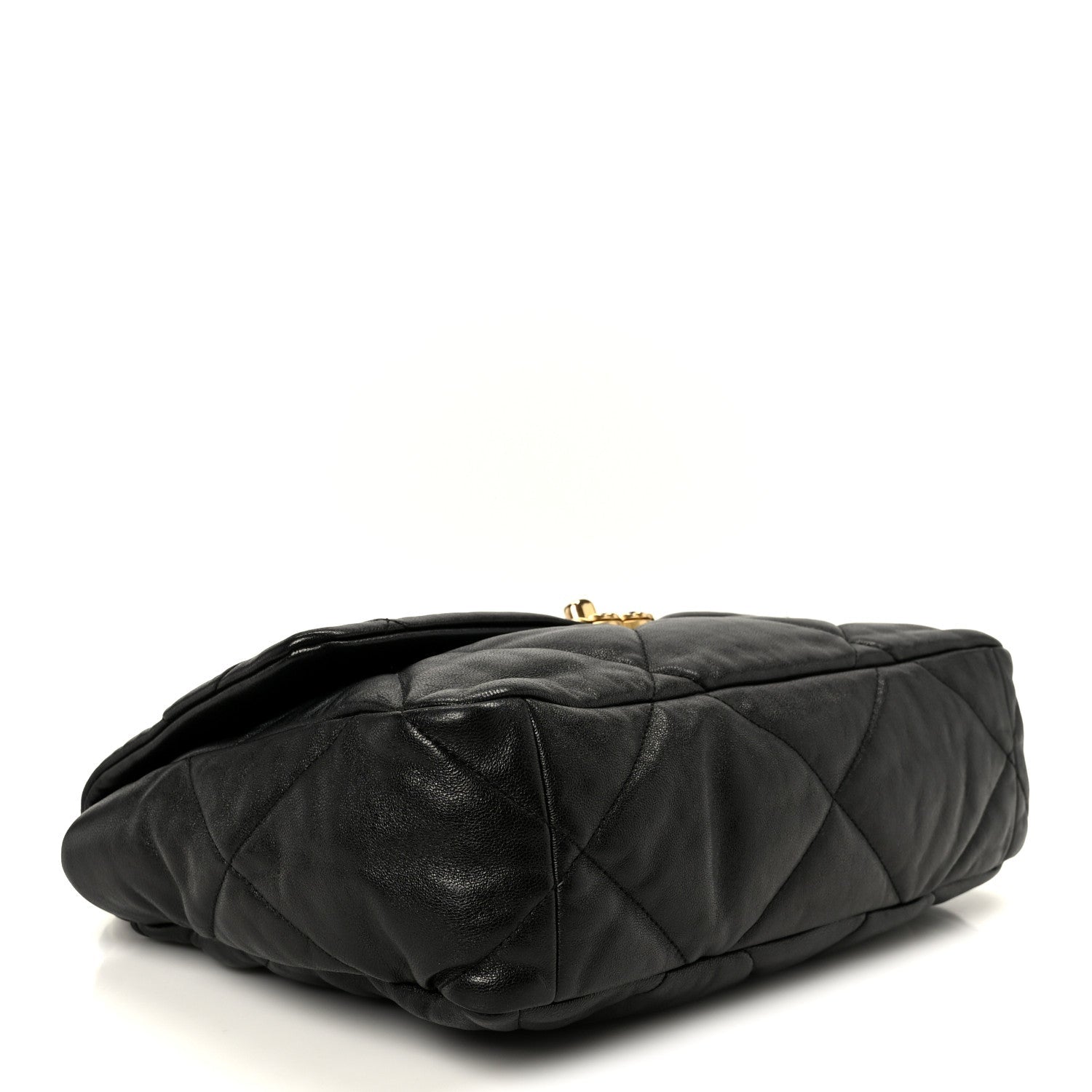 Goatskin Quilted Large Chanel 19 Flap Black