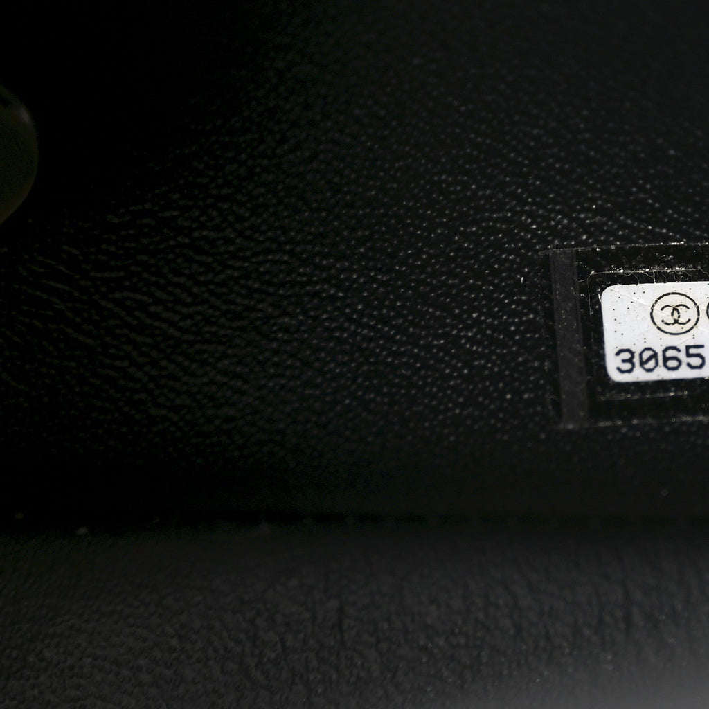Lambskin Quilted Mini Square Flap Black