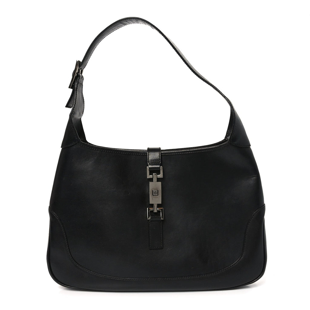Calfskin Small Jackie O Hobo Black