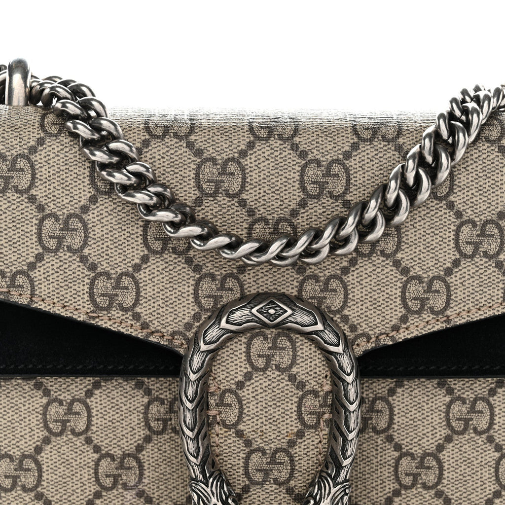 GG Supreme Monogram Mini Dionysus Shoulder Bag Black