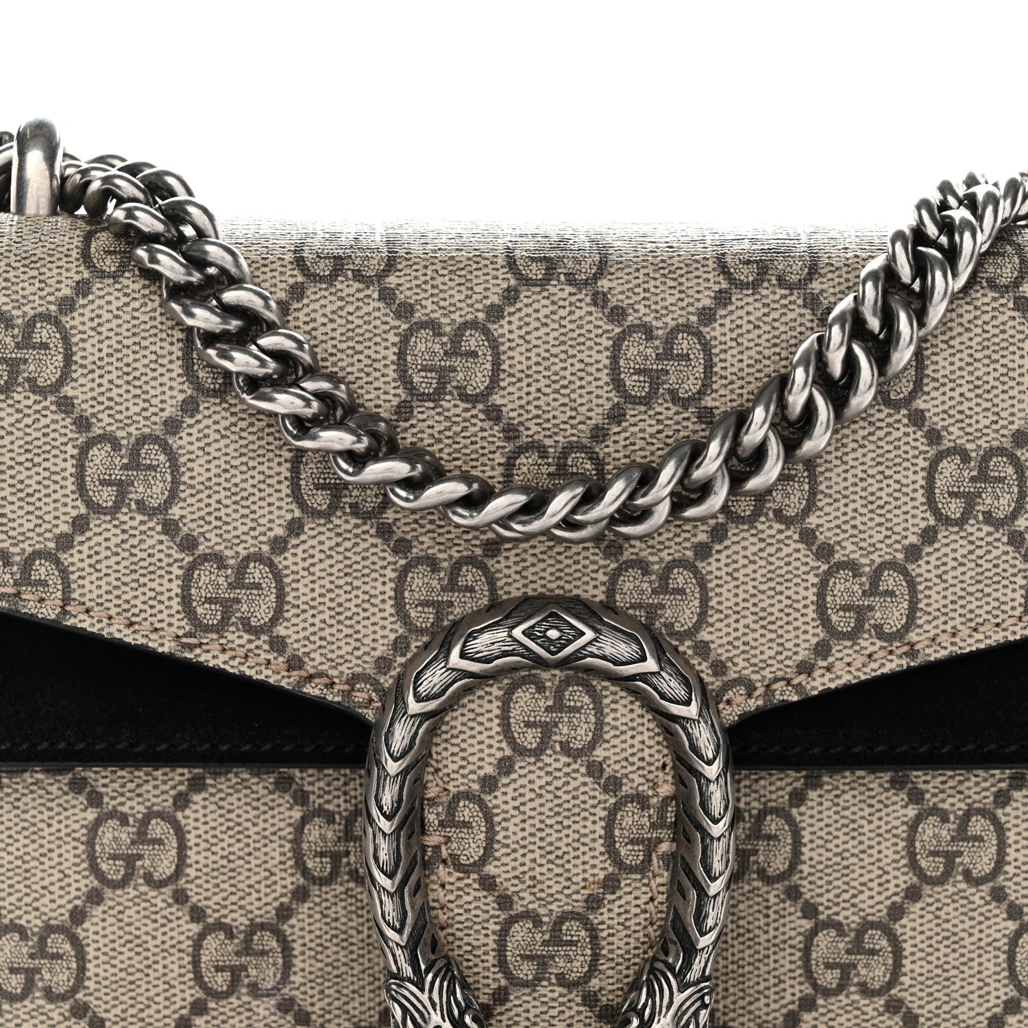 GG Supreme Monogram Mini Dionysus Shoulder Bag Black