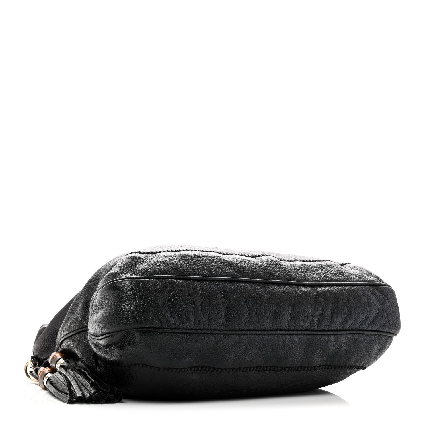 Pebbled Calfskin Medium New Jackie Shoulder Bag Black