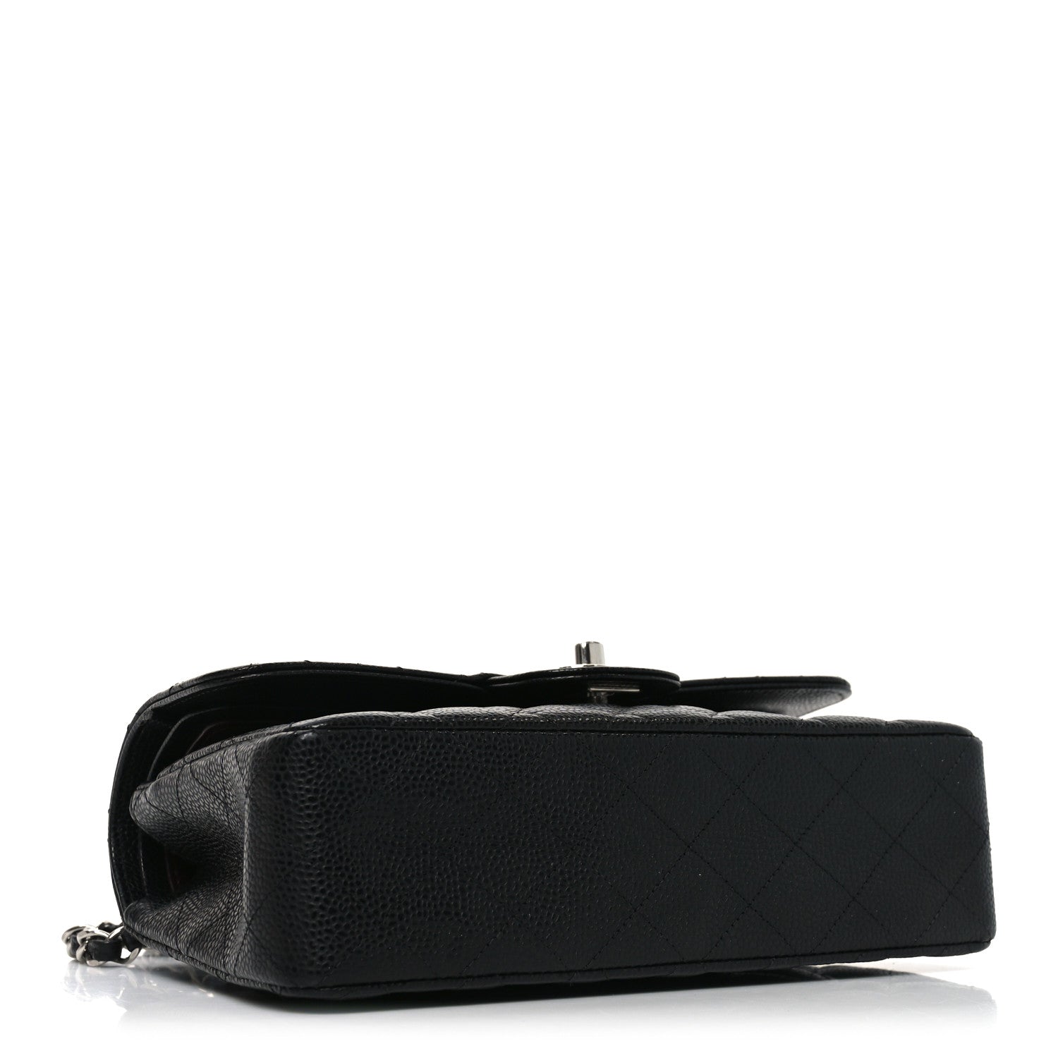 Caviar Quilted Small Double Flap Black