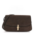 Nubuck Calfskin Sofia E/W Crossbody Wood Brown
