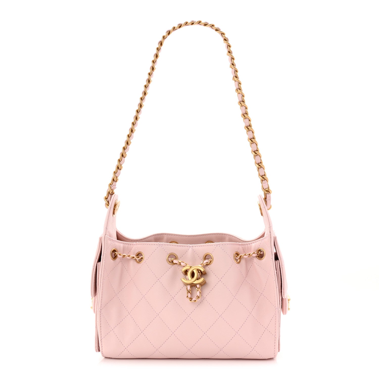 Caviar Quilted Mini Chanel 25 Handbag Light Pink